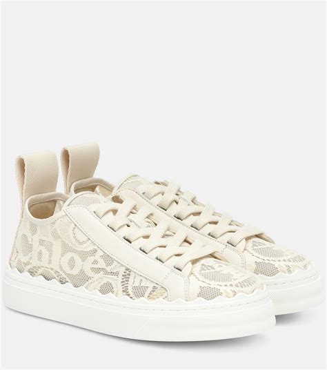 chloé lace sneakers